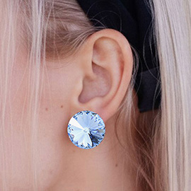 15mm Genuine Crystal Stud Earrings