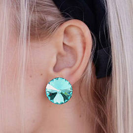 15mm Genuine Crystal Stud Earrings