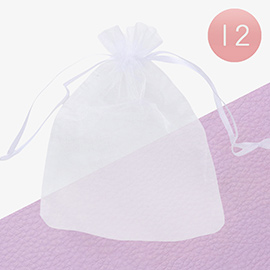 12PCS - Organza Drawstring Gift Bags