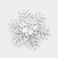 Crystal Snowflake Pin Brooch