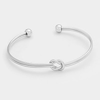 Metal knot cuff bracelet