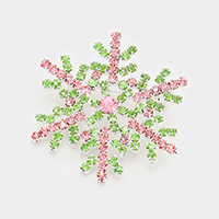 Crystal Pave Snowflake Pin Brooch