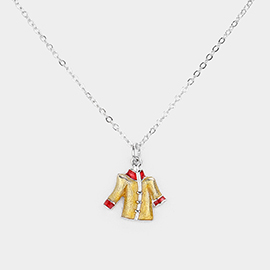 Enamel Cloth Pendant Necklace
