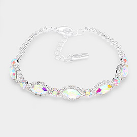 Marquise Stone Accented Evening Bracelet