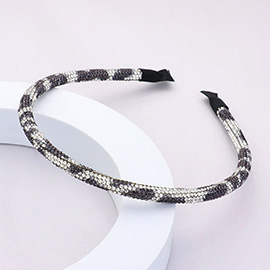 Leopard Patterned Bling Studded Headband