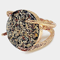 Confetti Round Stone Hinged Bracelet