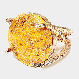 Confetti Round Stone Hinged Bracelet