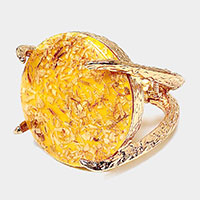 Confetti Round Stone Hinged Bracelet
