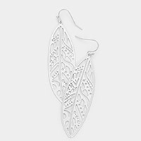 Filigree Brass Metal Dangle Earrings