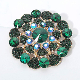 Bubble Stone Flower Pin Brooch