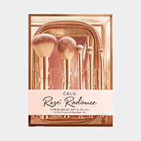 5PCS - Brushes and Pouch Set