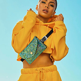 Bling Envelope Belt Bag / Crossbody Bag