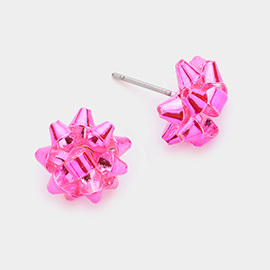 Christmas Gift Bow Stud Earrings