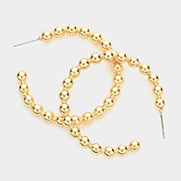 Metal Ball Cluster Hoop Earrings