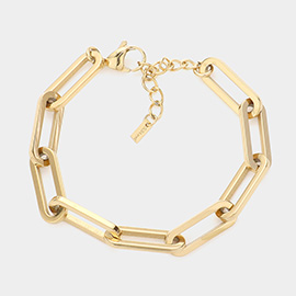 18K Gold Dipped Stainless Steel Premium Handmade Chain Link Bracelet