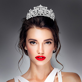 Marquise Stone Floral Princess Tiara