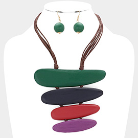 Abstract Wood Necklace