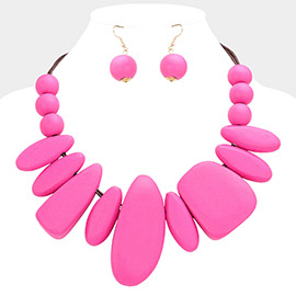 Irregular Wood Link Necklace