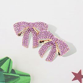 Rhinestone Paved Bow Earrings