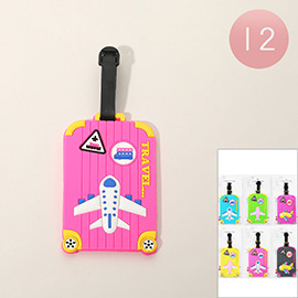 12PCS - Silicon Luggage Bag Tags