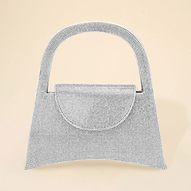 Bling Studded Top Handle Evening Bag / Crossbody Bag