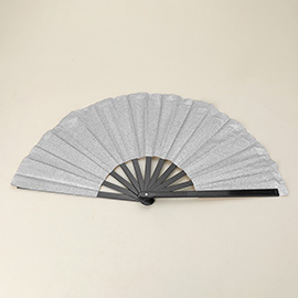 Glittered Folding Line Dance Hand Fan
