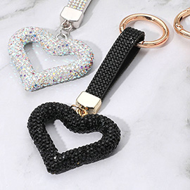 Bling Studded Heart Keychain / Bag Charm