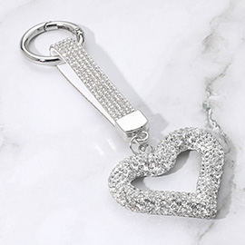 Bling Studded Heart Keychain / Bag Charm