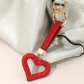 Bling Studded Heart Keychain / Bag Charm