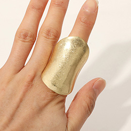 Oversized Bold Curved Statement Stretch Ring
