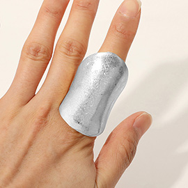 Oversized Bold Curved Statement Stretch Ring