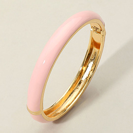 Enamel Hinged Bangle Bracelet