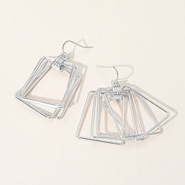 Geometric Multi Square Dangle Drop Earrings