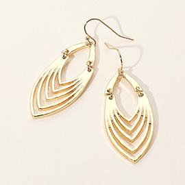 Geometric Metal Cut Out Drop Earrings