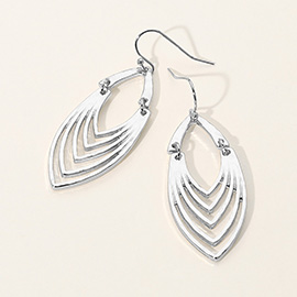 Geometric Metal Cut Out Drop Earrings
