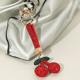 Bling Studded Cherry Keychain / Bag Charm
