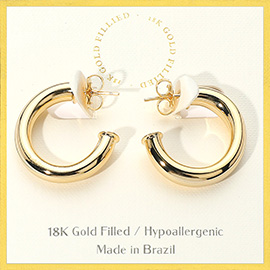 18K Gold Filled Hoop Earrings
