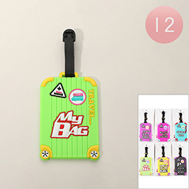 12PCS - Silicon Luggage Bag Tags