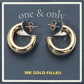 18K Gold Filled Hoop Earrings