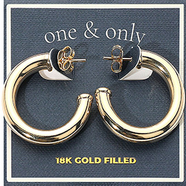 18K Gold Filled Hoop Earrings