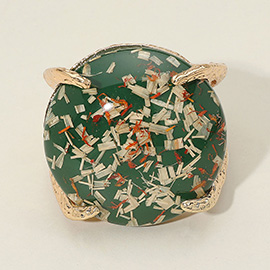 Confetti Round Stone Hinged Bracelet