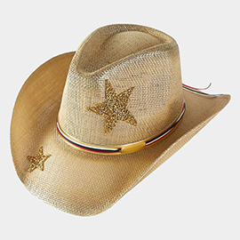 Glittered Star Western Cowboy Fedora Hat