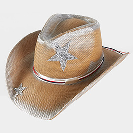 Glittered Star Western Cowboy Fedora Hat