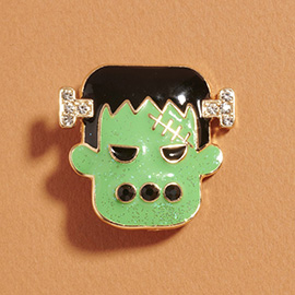 Halloween Frankenstein Face Pin Brooch