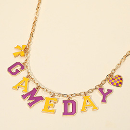 GAME DAY Letter Charm Station Necklace