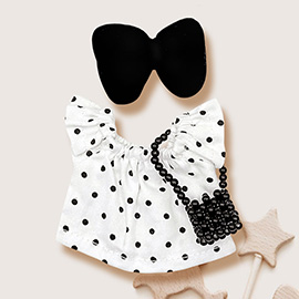 Mini Doll Matching Bow Mini Bag Polka Dot Dress Outfit Set
