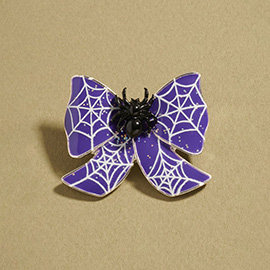 Halloween Spider Bow Pin Brooch
