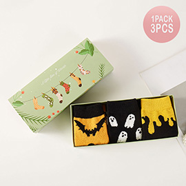 3Pairs - Halloween Cozy Socks Gift Set