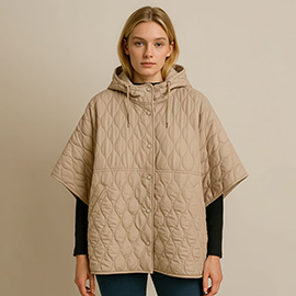 Wave Pattern Padded Cape