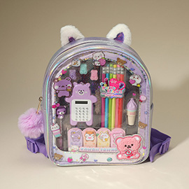 14PCS - HOT FOCUS Kids Unicorn Writing Stash Stationery Backpack Set